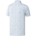 Mens Flag Print Primeblue Golf Polo Shirt blue-rush-ha6123